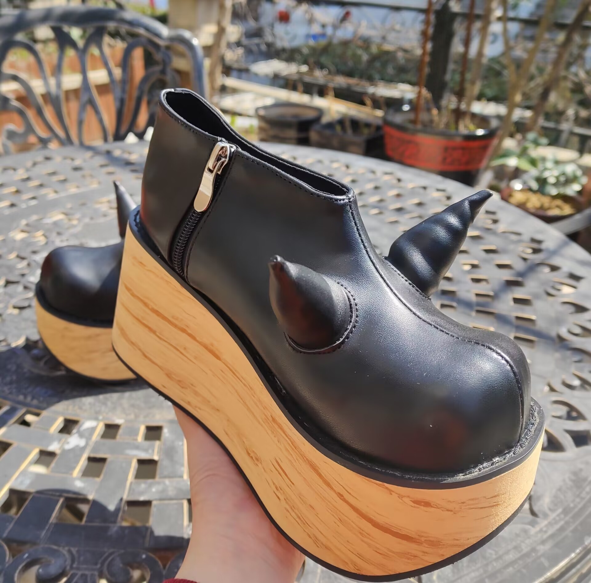 外贸女鞋特色出片y2k短筒中筒