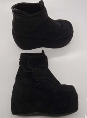 antaina定制马毛松糕鞋圆底鞋保暖鞋异型底增高鞋切尔西靴7593