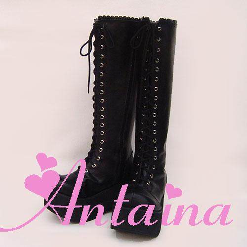 ◢an*tai*na*◣ 日系PUNK原宿厚底马汀靴zipper显瘦显高女靴 9053