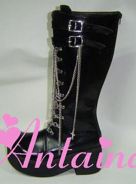 骑士靴女2024年新款辣妹朋克风厚底马丁靴松糕底高筒机车长靴8005