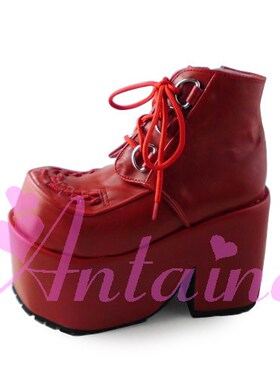 an*tai*na*日本Kera杂志推荐特殊菱型头经典朋克街拍鞋松糕鞋9101