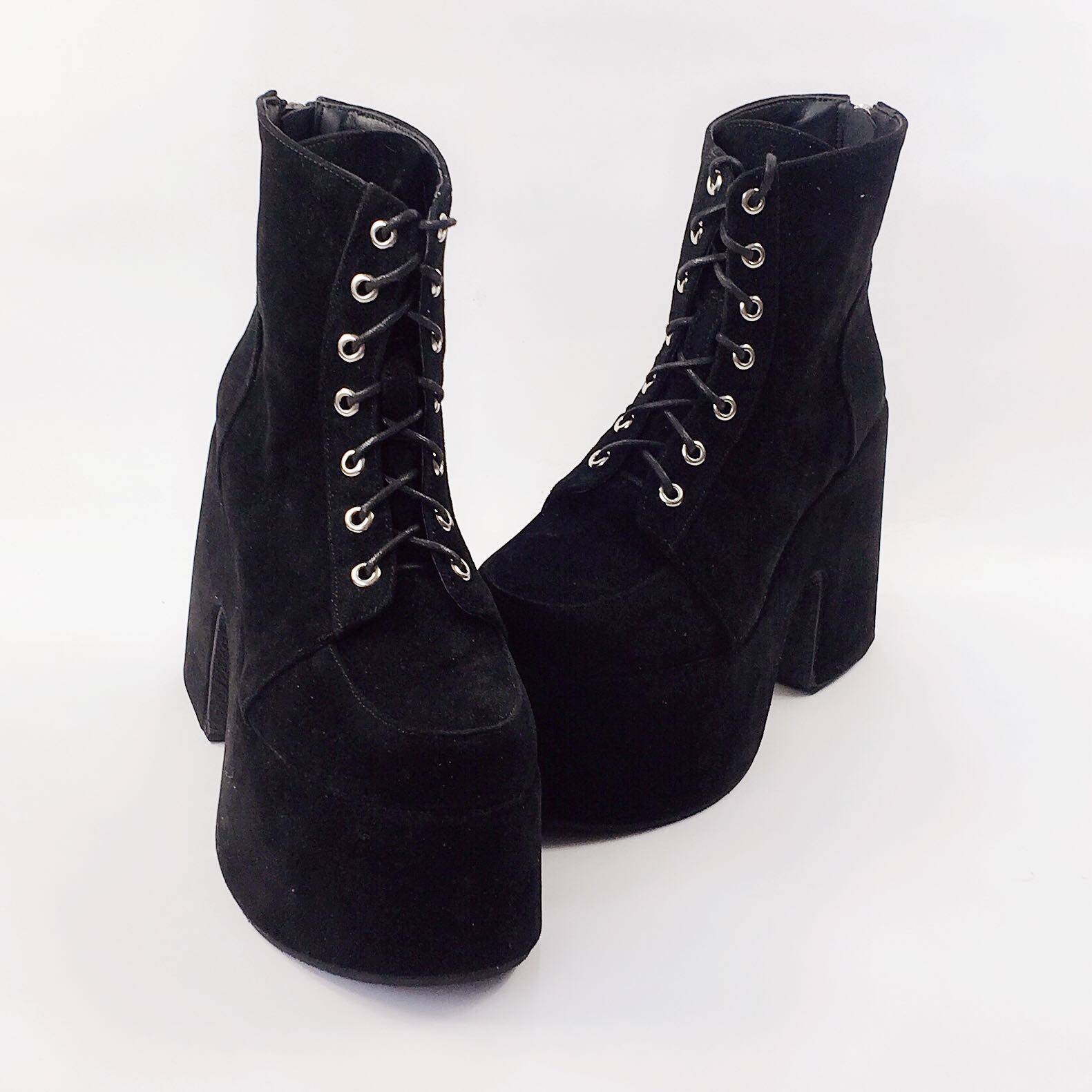 GOLD VELVET PLATFORM SHOES WOMENS SHOES SHORT BOOTS CHUNKY HEEL PUNK SHOES LOLITA SHOES SUPER HIGH HEEL MUFFIN SHOES MOTORCYCLE SHOES 7830