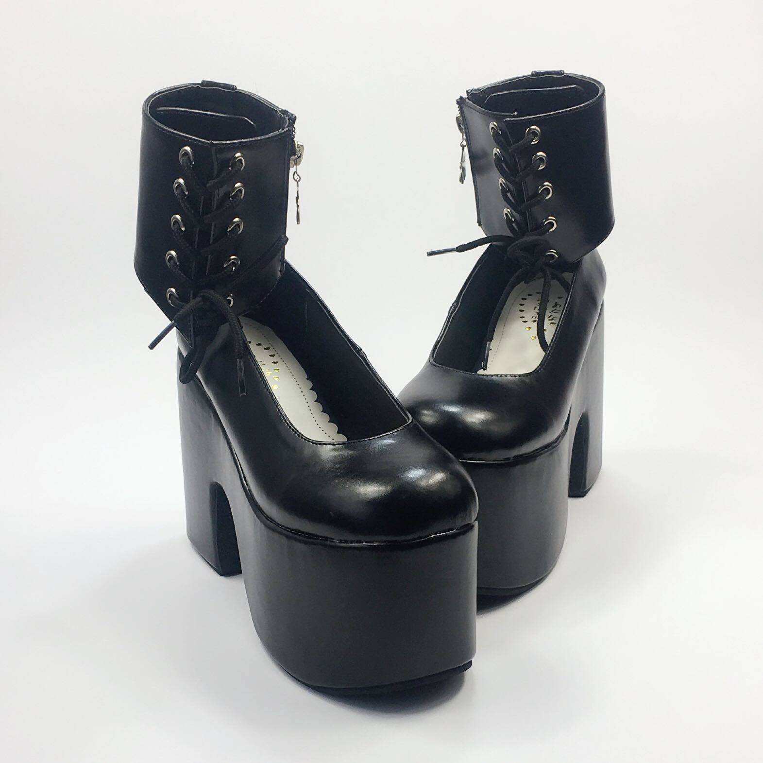 ANTAUNA MUFFIN THICK BOTTOM ANKLE BOOTS EUROPEAN STATION BRITISH STYLE NEW WAVE FEMALE EUROPEAN AND AMERICAN FASHION INCREASING SHOES 9826