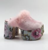 欧式 小香风懒人鞋 拖鞋 antaian店主实拍新款 兔毛皮草粗跟凉鞋 5067