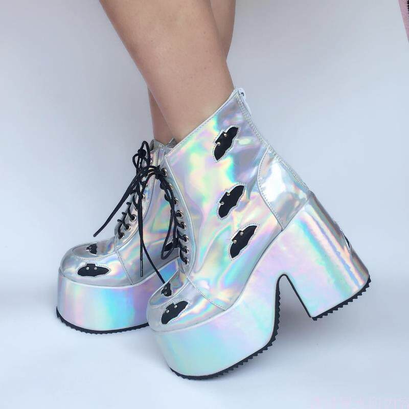 ANTAINA SPRING AND AUTUMN NEW RIVET PLATFORM SHOES BAT SHOES PUNK PUNK BOOTS SIZE CODE CUSTOM SHOES 7440