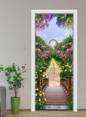 门贴纸整张木门翻新自粘卧室浴室玻璃贴纸装饰衣柜贴膜墙贴画q190