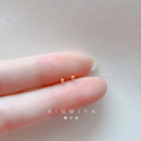 上班可以戴隐形S925纯银mini金豆豆耳钉简约百搭基础养耳洞耳饰女