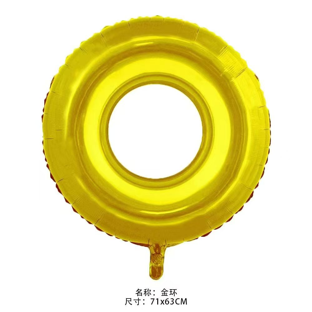 金色圆环铝膜庆典气球71x63