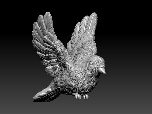 鸽子3D模型高模stl格式