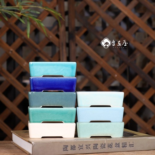 微型绿植手工直角长方盆马槽盆