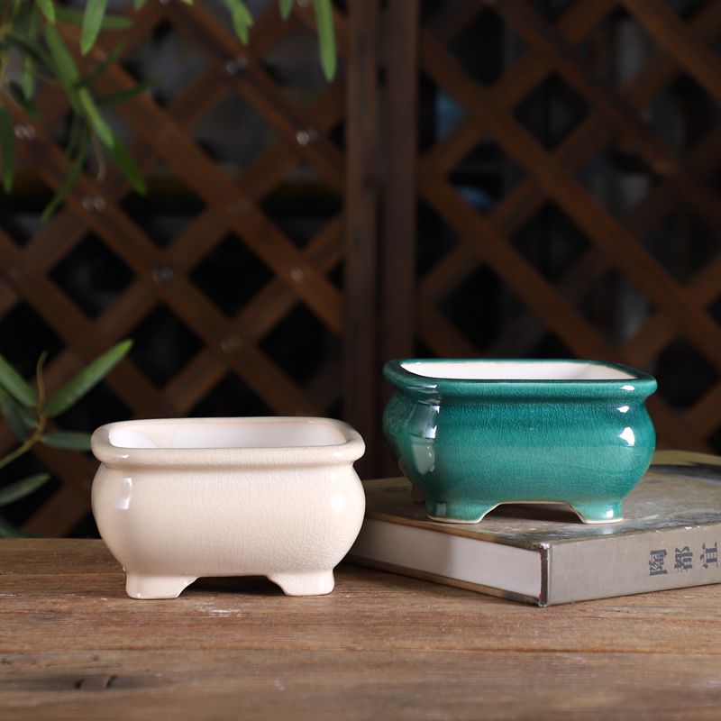 釉盆微型精品束口小正方小号