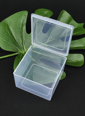 透明PP塑料盒82x82x51正方形包装盒有盖塑胶盒小配件盒零件收纳盒