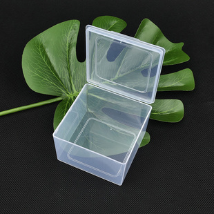 透明PP塑料盒82x82x51正方形包装盒有盖塑胶盒小配件盒零件收纳盒