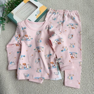 子印儿童家居服套装男童秋衣秋裤两件套宝宝内衣套装线衣线裤套装