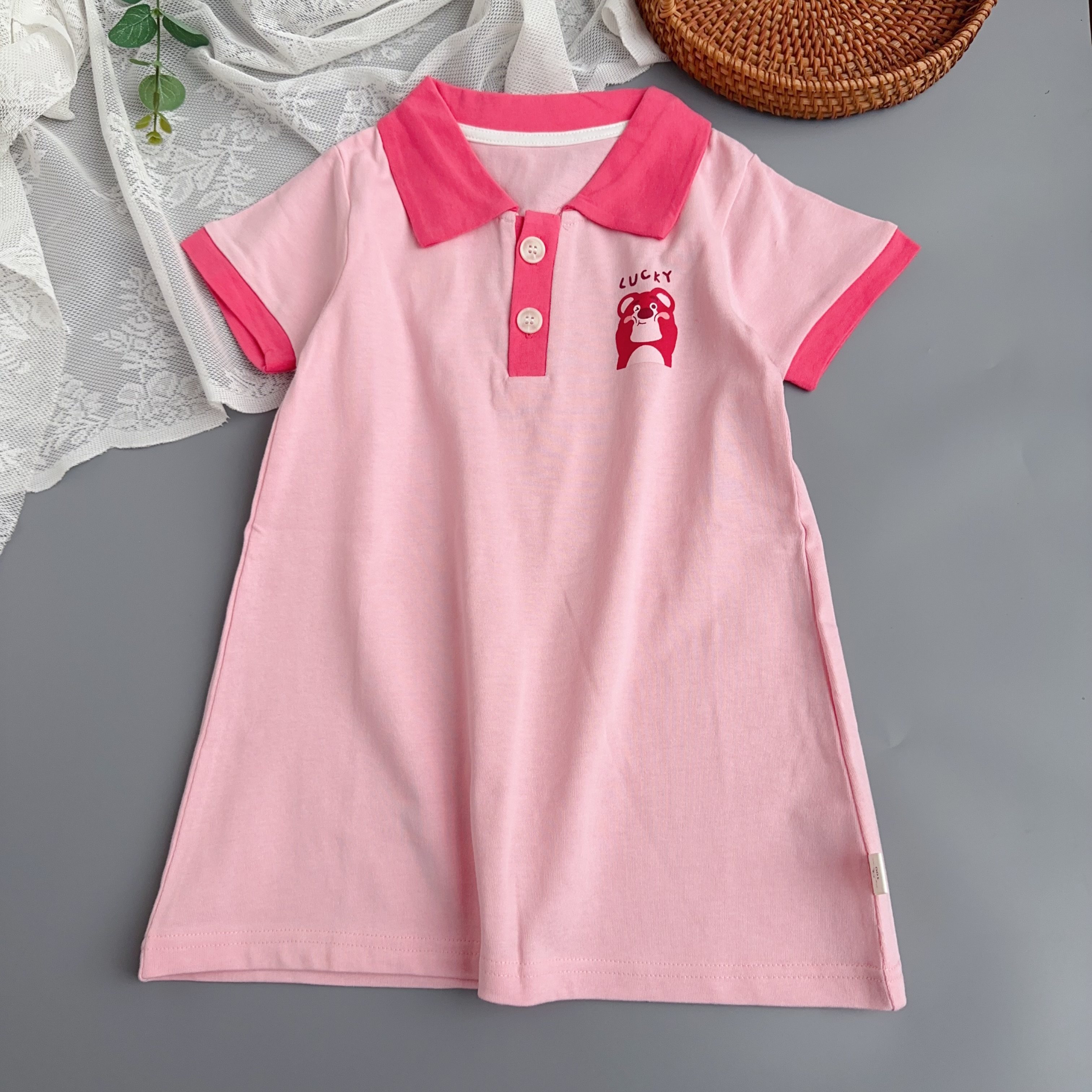 夏季 纯棉卡通可爱儿童连衣裙 甜美小熊女童休闲裙子,童装/婴儿装/亲子装,连衣裙,淘宝优惠券,粉丝福利购,淘宝优惠卷