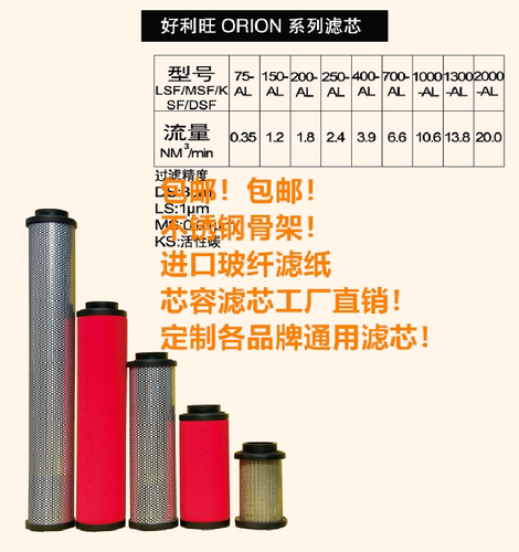 滤芯LSF/MSF/KSF/DSF1300AL 2000AL 700AL 400AL200AL 150AL 75AL