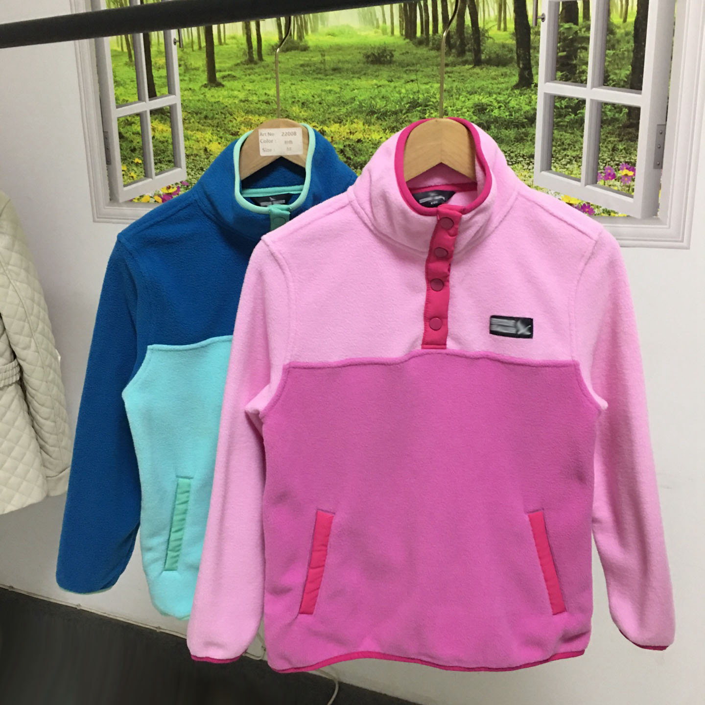 外贸春秋户外小中大童半开衫卫衣