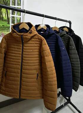 牛货~外贸秋冬男款连帽棉服