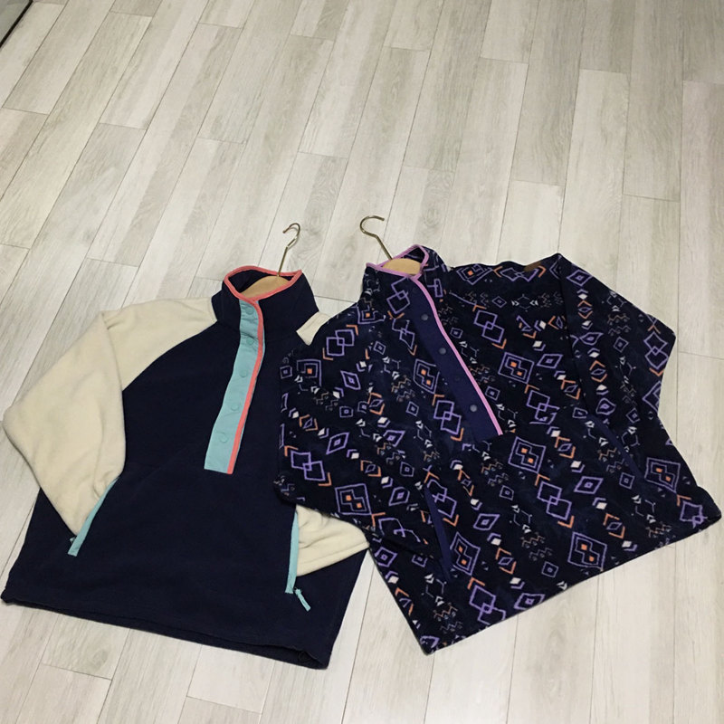 外贸女装加厚复合摇粒绒半开衫