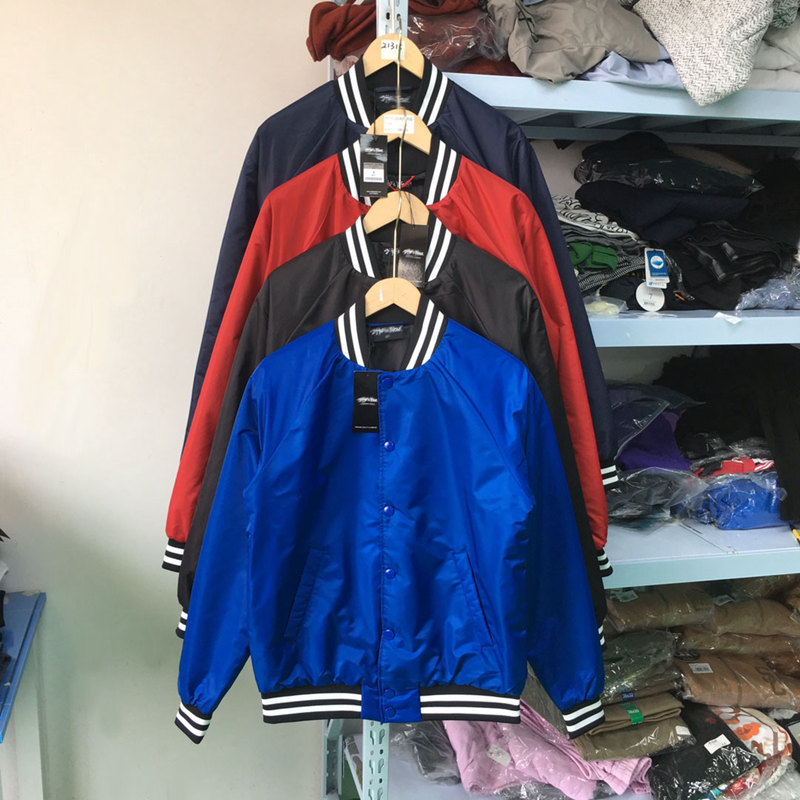 棒球服领春秋款宽松休闲男款夹克图片