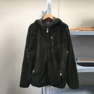 外贸秋冬男款户外抓绒衣男士休闲毛毛衣连帽拉链开衫外套