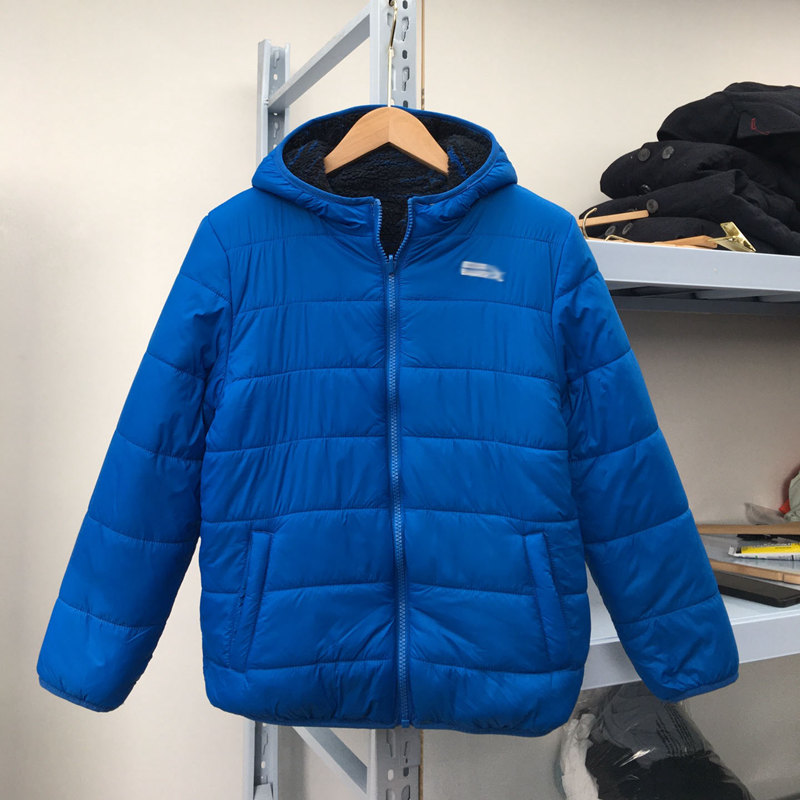 外贸秋冬加厚两面穿棉服男童