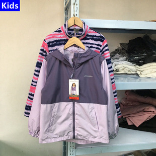 外套 女童秋冬防风防水户外连帽开衫 16岁E系列三合一冲锋衣童装