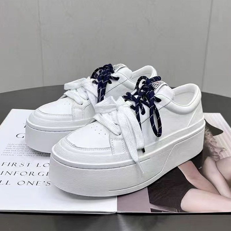 韩版厚底小白鞋女款一脚蹬2025新款百搭丑萌休闲板鞋鞋子女鞋百搭