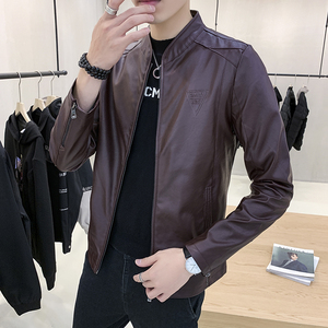 秋季新品休闲时尚皮夹克外套PU皮衣男811-P50图片