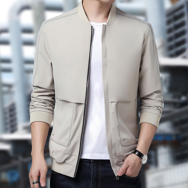 秋季男士棒球服夹克男韩版潮流新款街头运动风外套青少年837-P45，男装夹克，星座1403B