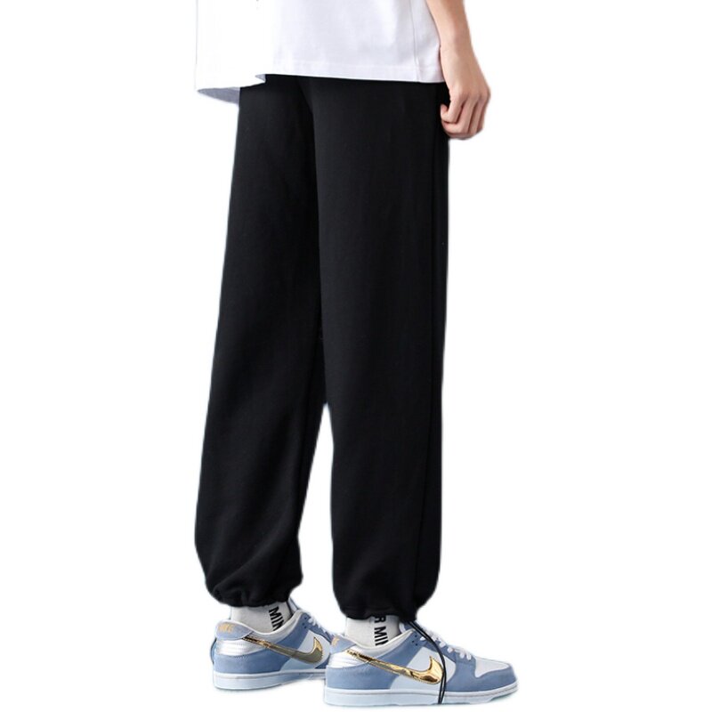 2023春季日系宽松直筒抽绳收口裤潮流百搭休闲束脚裤子K630-P25,男装休闲裤,星座1403B