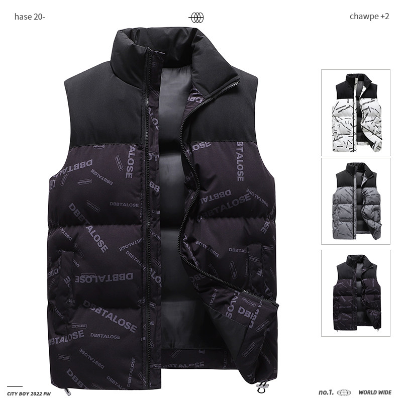 秋冬立领男士棉服外套男装马甲保暖马夹休闲棉衣背心上衣MJ99-P35,男装背心/马甲,星座1403B