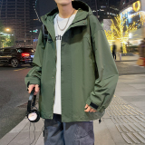 2023秋季新款港风直播夹克男潮流痞帅气ins连帽外套2365-P65，男装夹克，星座1403B