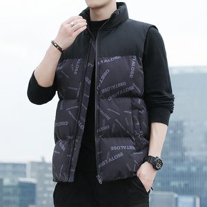 秋冬立领男士棉服外套男装马甲保暖马夹休闲棉衣背心上衣MJ99-P35图片