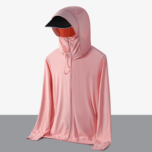 夏季皮肤衣男户外运动钓鱼防晒衣情侣款连帽护目防晒服女9065-P32图片