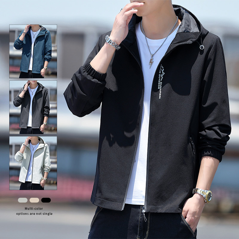 2026秋季外套男士休闲连帽夹克衫青年百搭修身上衣潮JK979-P43，男装夹克，星座1403B