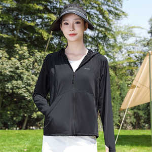 锦纶原纱防晒衣夏季黑胶帽檐UPF100+防紫外线冰感防晒服F067-P35图片