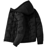 冬季新款男士连帽短款潮流加厚棉服外套大码M-5XL1988-P40，男装棉衣，星座1403B