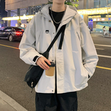 2023秋季新款港风直播夹克男潮流痞帅气ins连帽外套2365-P65，男装夹克，星座1403B