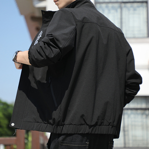 春秋男士夹克外套立领休闲潮流印花大码上衣980-P35图片