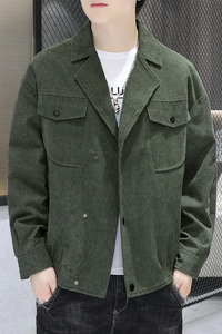 秋冬新款男士翻领灯芯绒休闲西服外套夹克男士上衣JK861-P60图片
