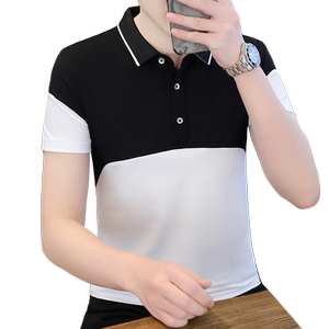 夏季polo衫男短袖翻领t恤商务休闲简约半袖夏装上衣服 T121-P32图片