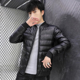 冬季男士棉衣短款外套修身羽绒棉服棒球领加厚PU皮棉衣826-P75，男装棉衣，星座1403B