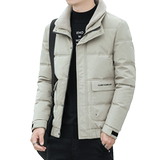 冬季男士外套毛领棉衣修身潮流保暖休闲棉服翻领短款棉袄828-P70，男装棉衣，星座1403B