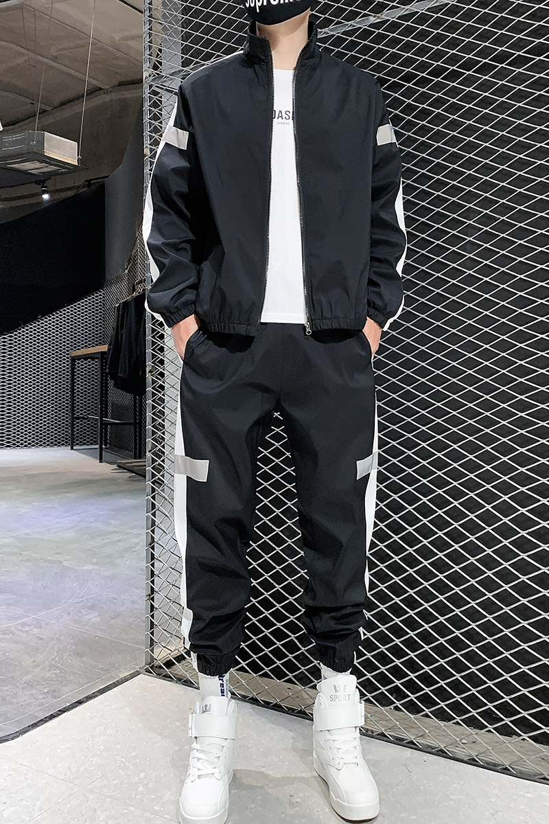 秋季主推韩版外套青年宽松休闲两件套装男TZ801-P38,男装休闲套装,星座1403B