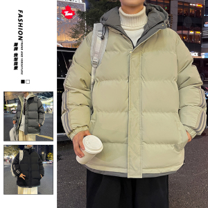 冬季保暖棉衣外套男潮流连帽棉袄大码宽松男加厚面包服2819-P72图片