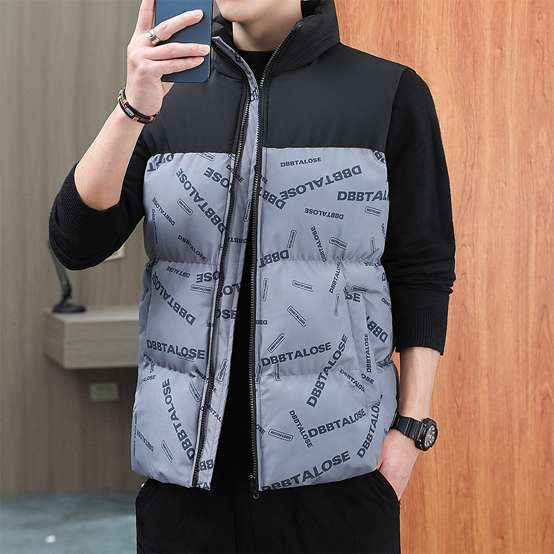 秋冬立领男士棉服外套男装马甲保暖马夹休闲棉衣背心上衣MJ99-P35,男装背心/马甲,星座1403B