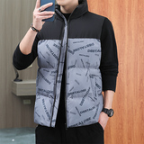 秋冬立领男士棉服外套男装马甲保暖马夹休闲棉衣背心上衣MJ99-P35，男装背心/马甲，星座1403B