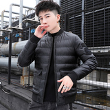 冬季男士棉衣短款外套修身羽绒棉服棒球领加厚PU皮棉衣826-P75，男装棉衣，星座1403B