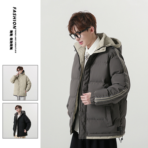 冬季保暖棉衣外套男潮流连帽棉袄大码宽松男加厚面包服2819-P72图片